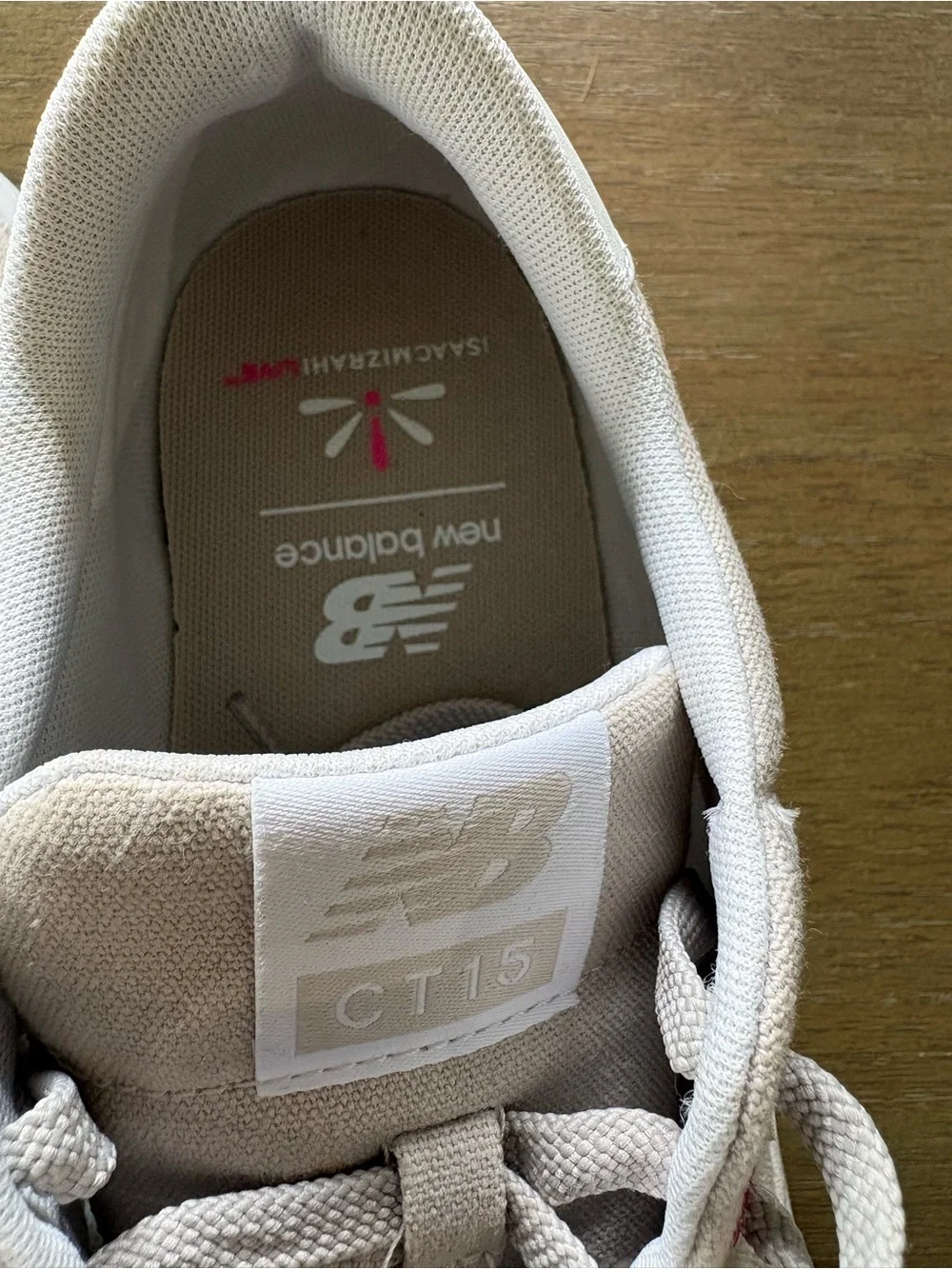 New Balance Isaac Mizrahi Beige Low Cut  Sneakers with Rainbow Eyelets 9.5